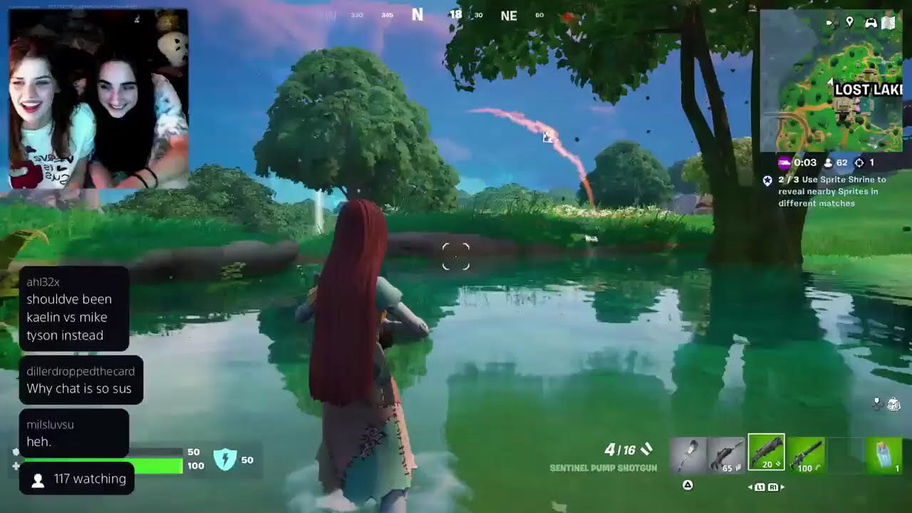 Quinn (dinawannabe/queyoueye) playing Fortnite Part 31 Ft Kaelin