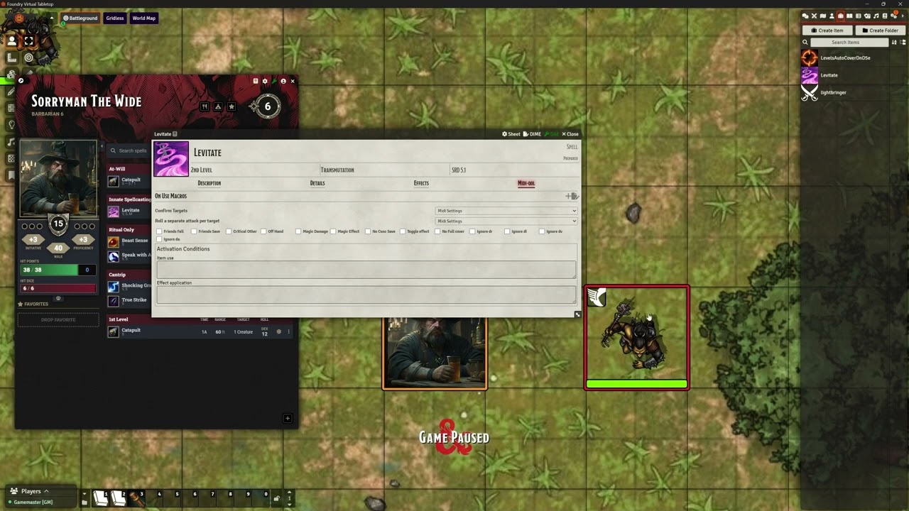 Foundry VTT - V12 - Make Your Spells Apply Conditions on Target