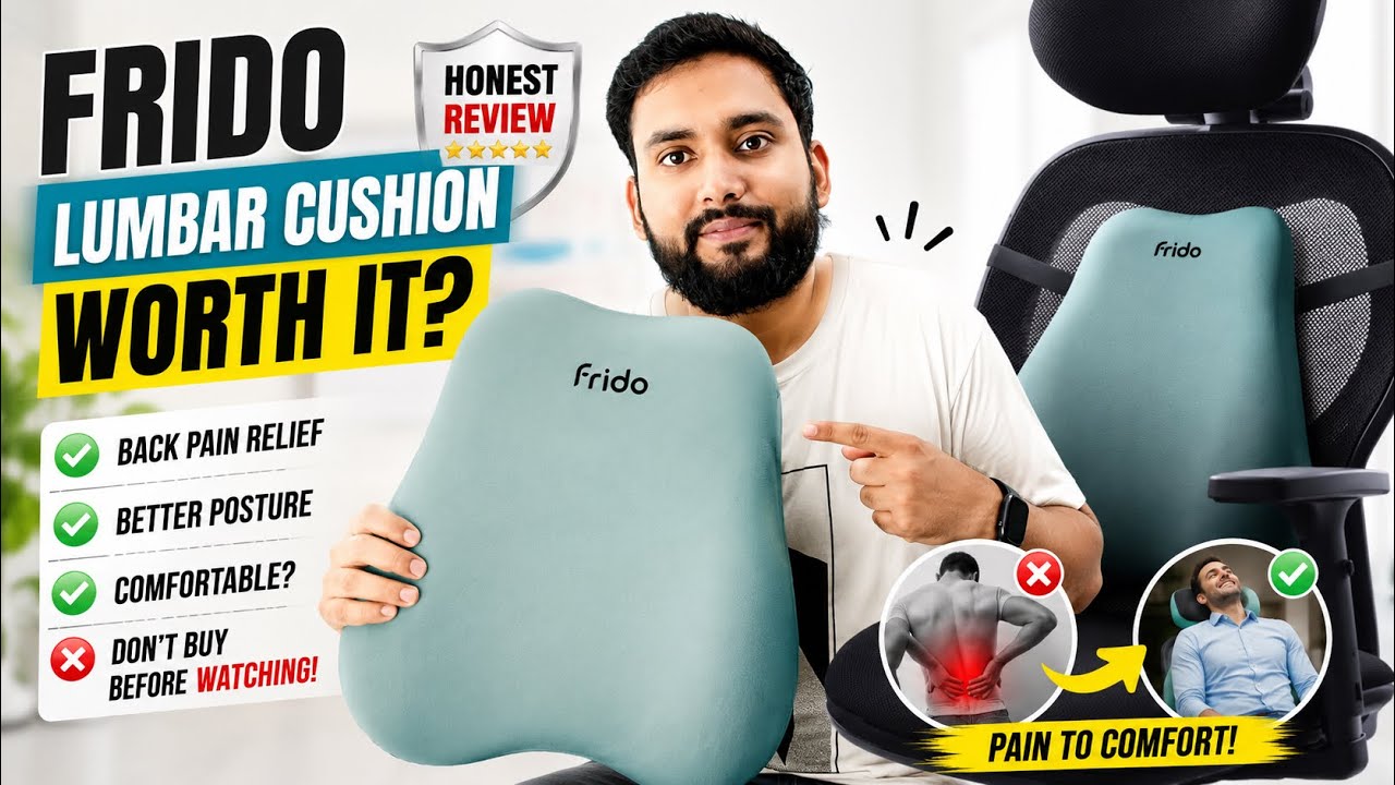 Frido Cloud Backrest Cushion Review 🪑 | Premium Lumbar Support with Memory Foam (Lilly Pad)