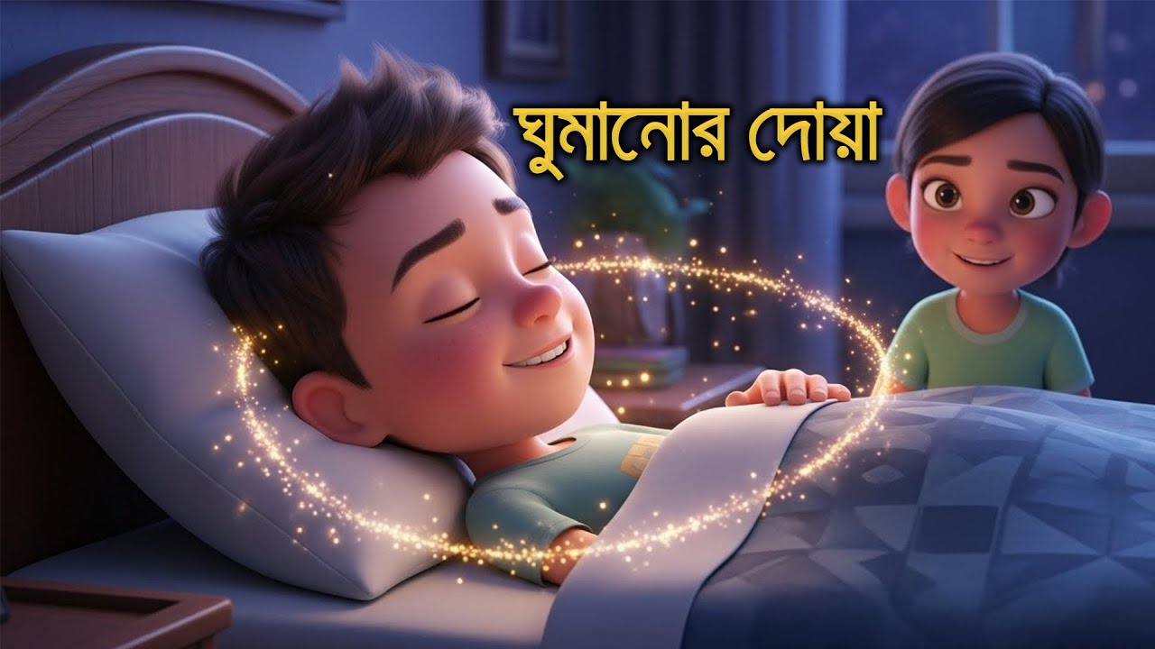 বাচ্চাদের ঘুমানোর দোয়া 🌙 সহজ বাংলা অর্থসহ | Alif & Mim | Islamic Cartoon