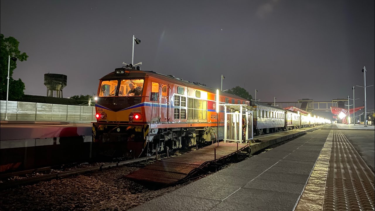 รถไฟหลากหลายขบวนในยามค่ำคืนที่สถานีชุมพร พร้อมกับดูรถหลีกที่สถานีต่างๆ บนขบวน 171 [26 มี.ค. 67]