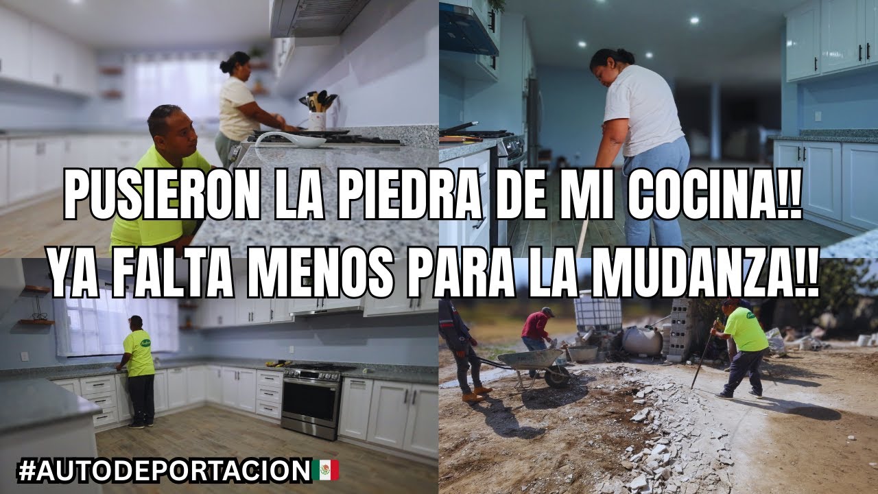PUSIERON LA PIEDRA DE MI COCINA! YA FALTA MENOS PARA LA MUDANZA! #autodeportación #vlog #mexico