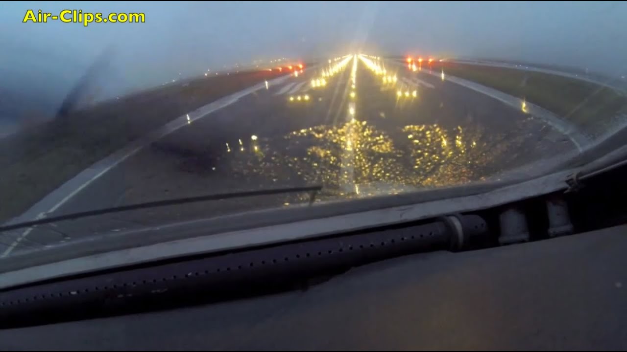 Antonov 225 Mriya COCKPIT front-view rain takeoff from Keflavik! [AirClips]