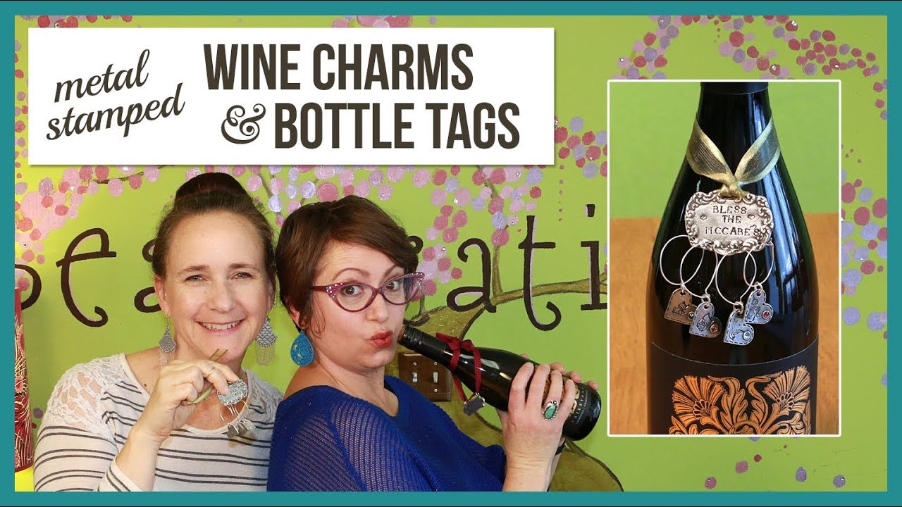 DIY Metal Stamped Wine Charms - From Beaducation Live Episode 10