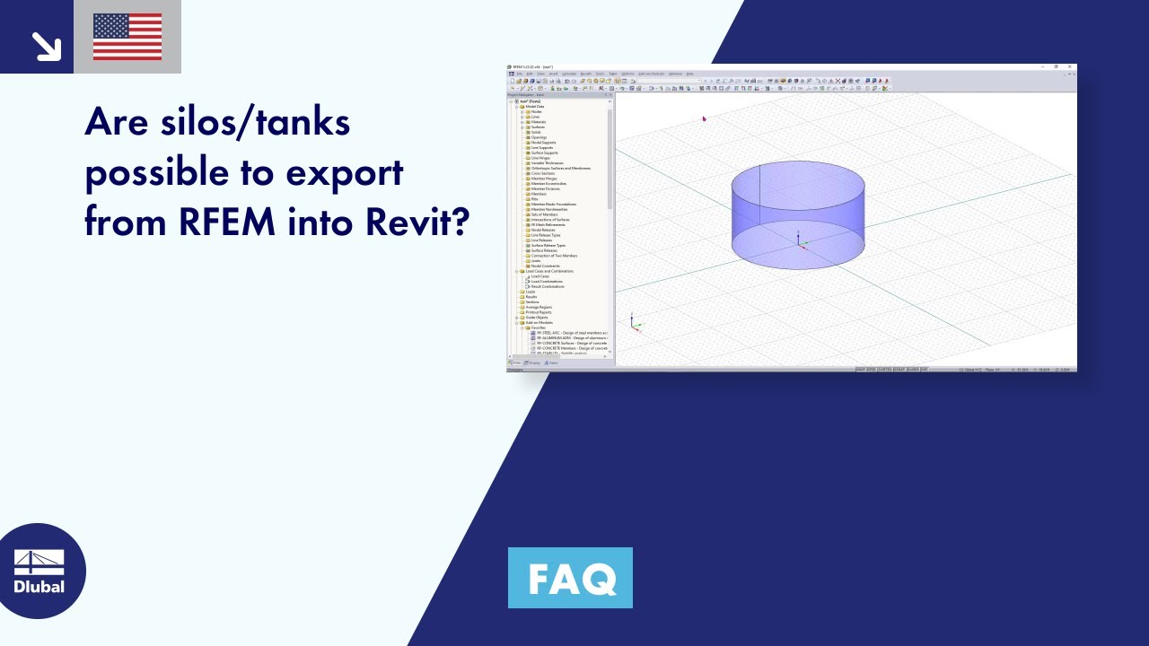 Are silos/tanks possible to export from RFEM into Revit?