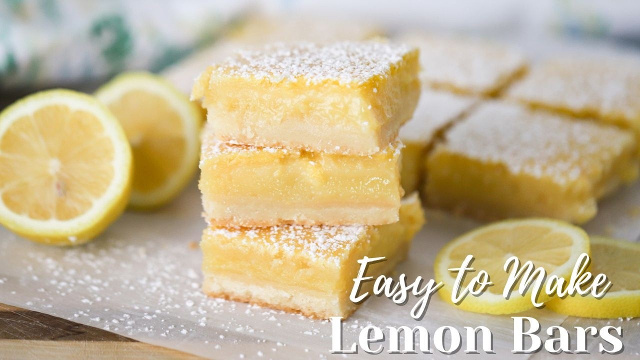 Best Lemon Bars Recipe 🍋 Easy Lemon Dessert!!