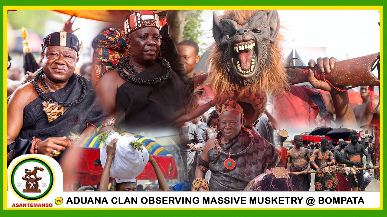 Aduana Clan Observes Massive Musketry @ The Late Bompatahene and Bompatahemaa Funeral.