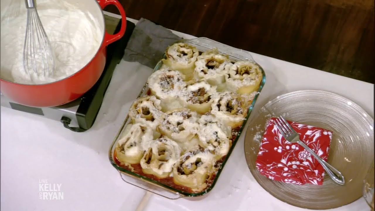 Chef Michael Symon Makes Lasagna Pinwheels