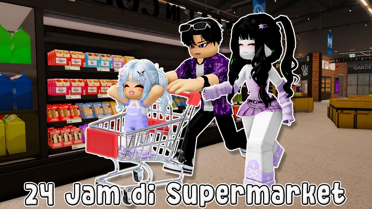 BELANJA DI SUPERMARKET SAMPEK 24 JAM, PUAS BANGET | Brookhaven + Bloxco Shopping