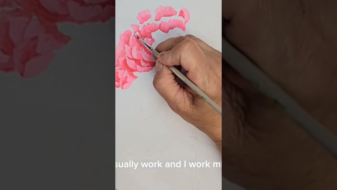 Paint a Peony Flower with me 