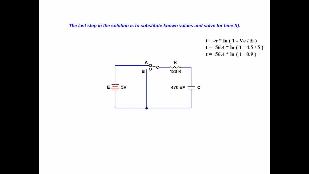 Online tutorial on capacitor transient response -  in series RC circuits - charge / discharge curves