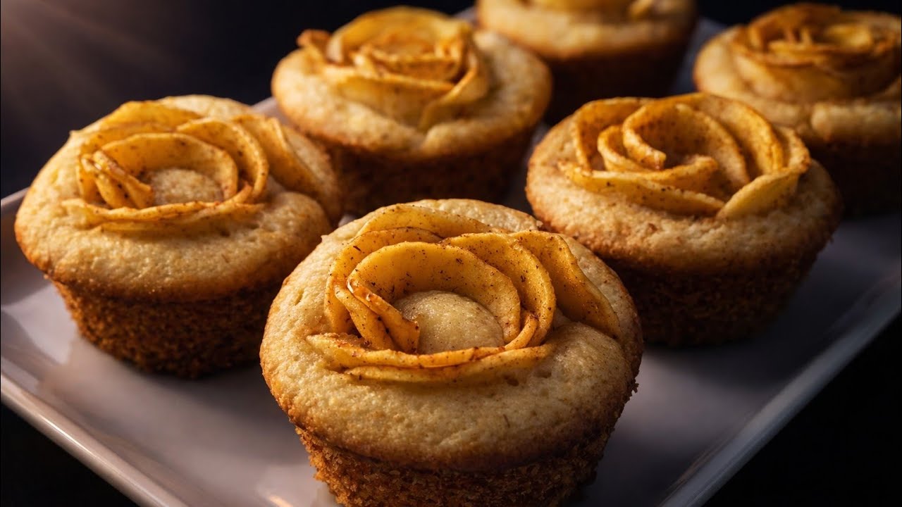 Apple Cupcakes Recipe | Easy & Moist with Apple Rose Topping