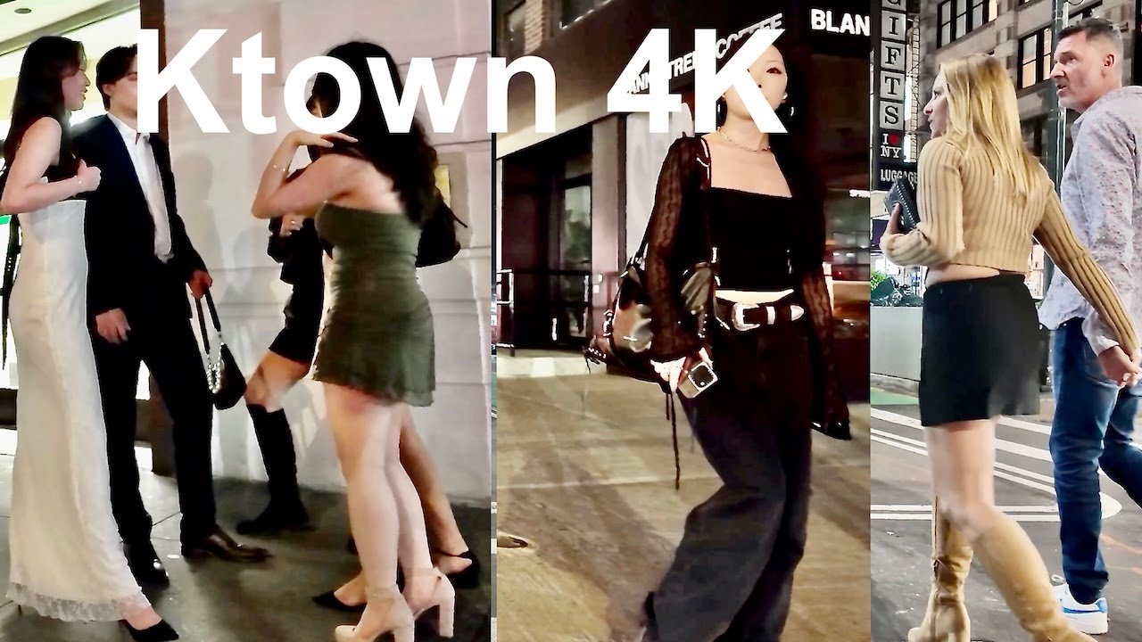 Explore Koreatown NYC Nightlife Walking Tour in Spring  NYC Nightlife 4k