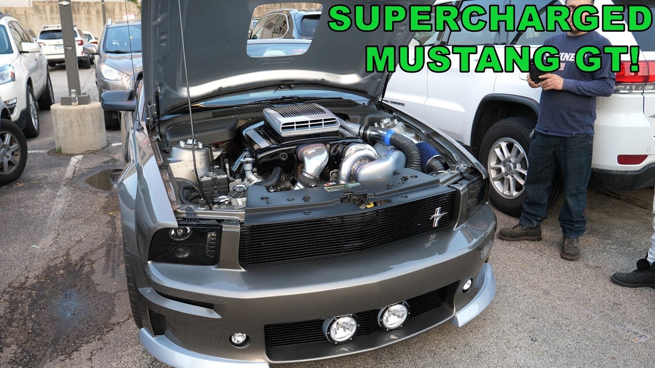 Vortech Supercharged 2005 Mustang GT with Functional Shaker Hoodscoop and Sidepipes! [4K]