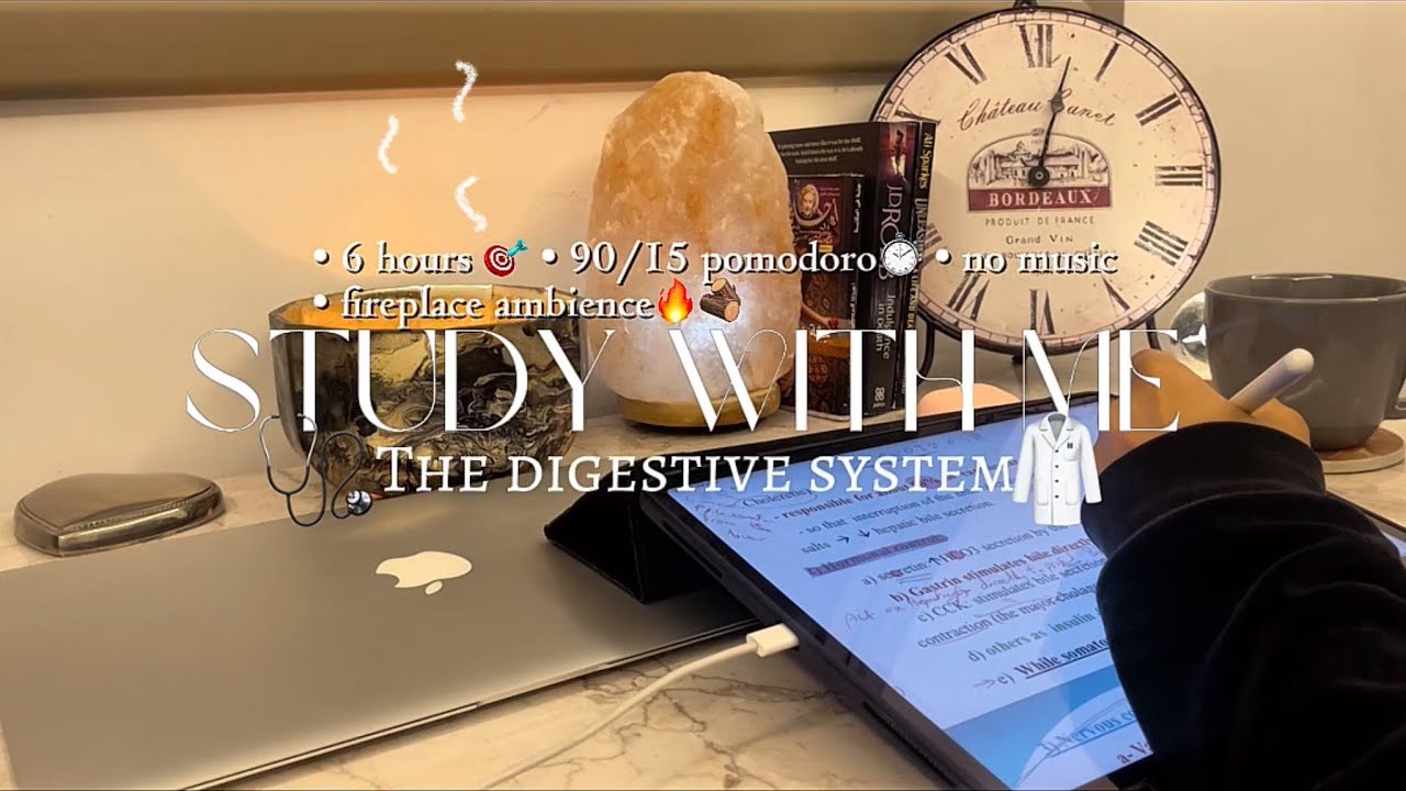 Study with me the GIS 🩺 | 6 hours - 90/15 pomodoro - no music
