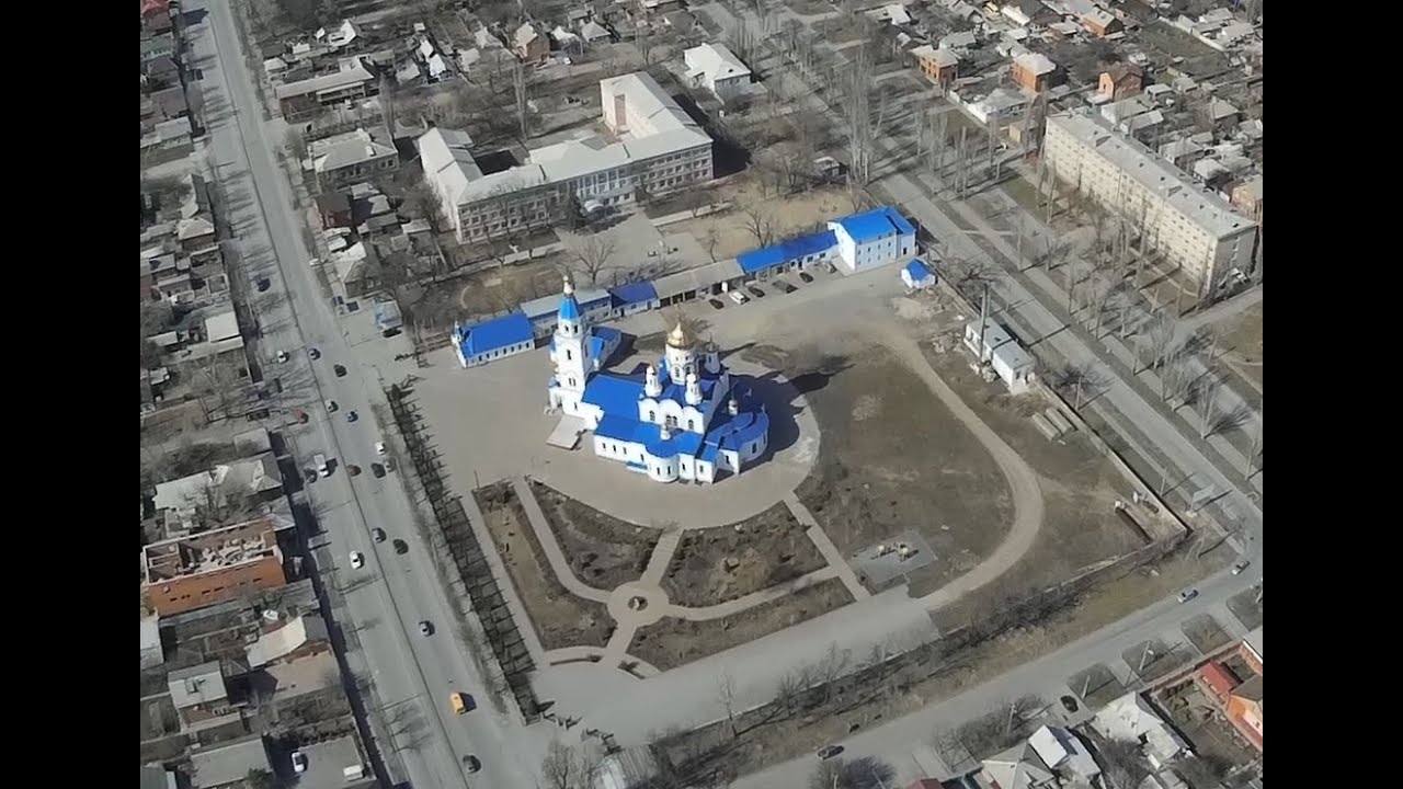 Город Шахты с высоты птичьего полёта.