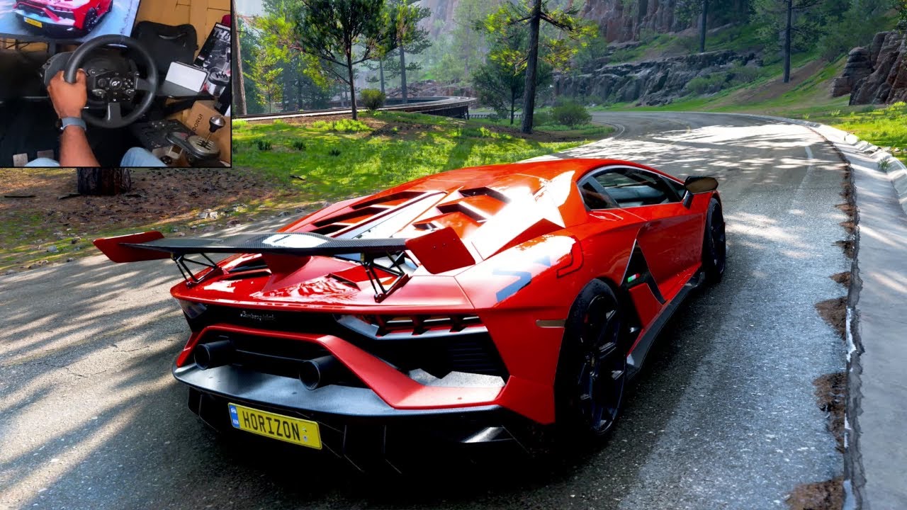 1600HP Lamborghini Aventador SVJ - Forza Horizon 5 | Thrustmaster T300RS Steering Wheel