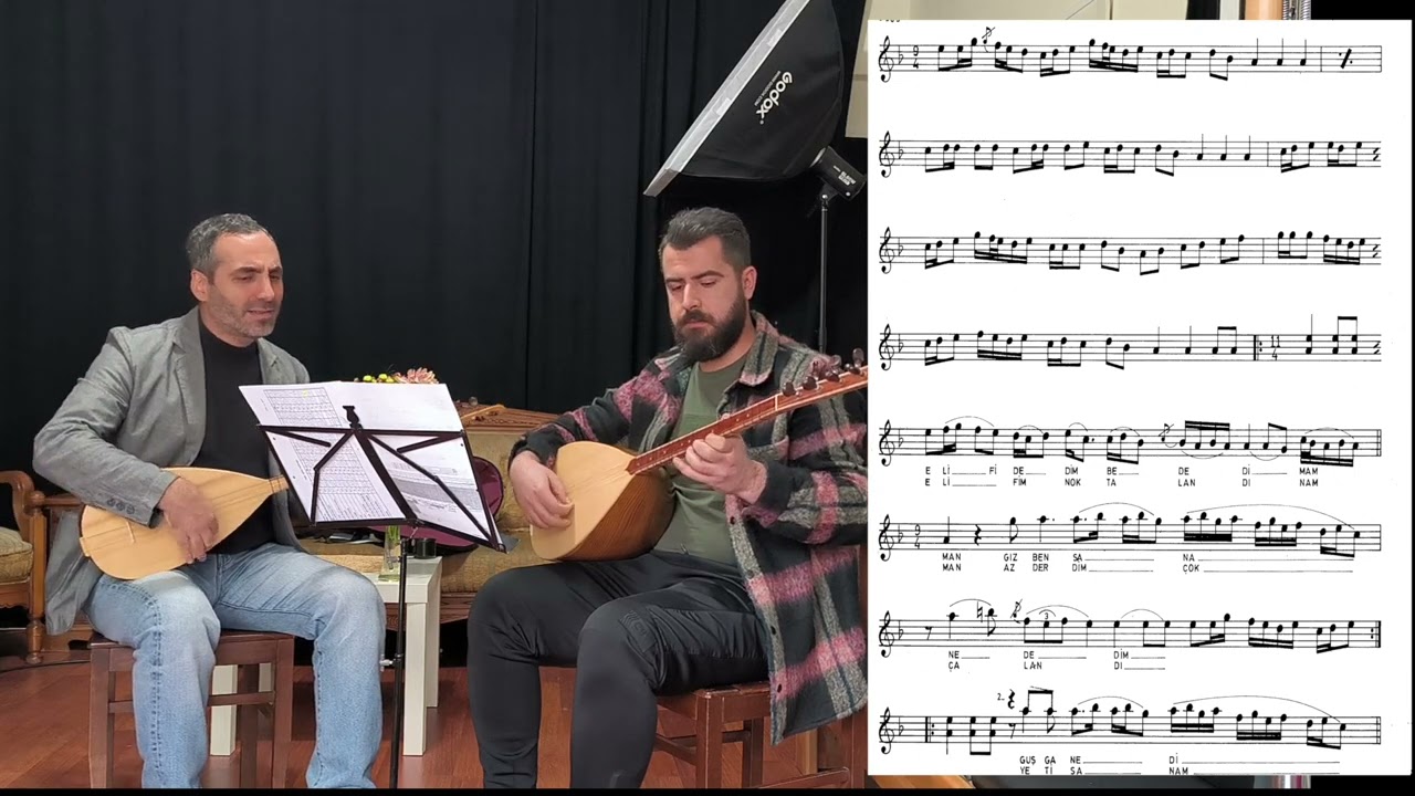 Bağlama Derslerim - &Ouml;ğrencim Aziz ile ''Elif dedim be dedim'' &ccedil;almaya &ccedil;alışıyoruz