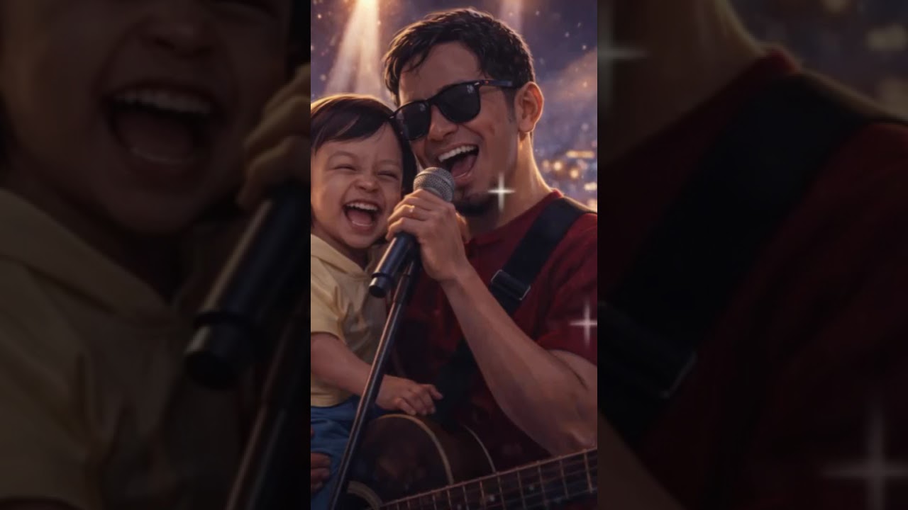 Heartwarming Moment  Man and Little Girl Sing 
