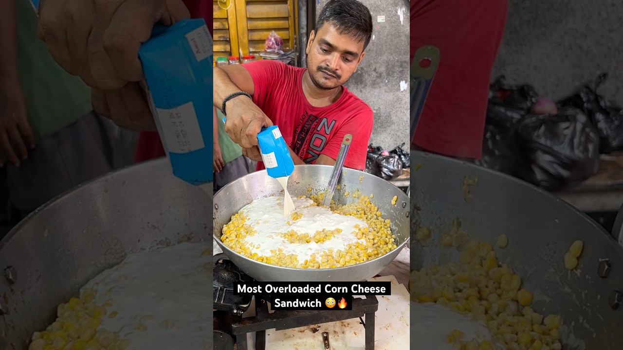 Most Selling Cheese Corn Sandwich of Kolkata🧀😳🔥#youtubeshorts #streetfood