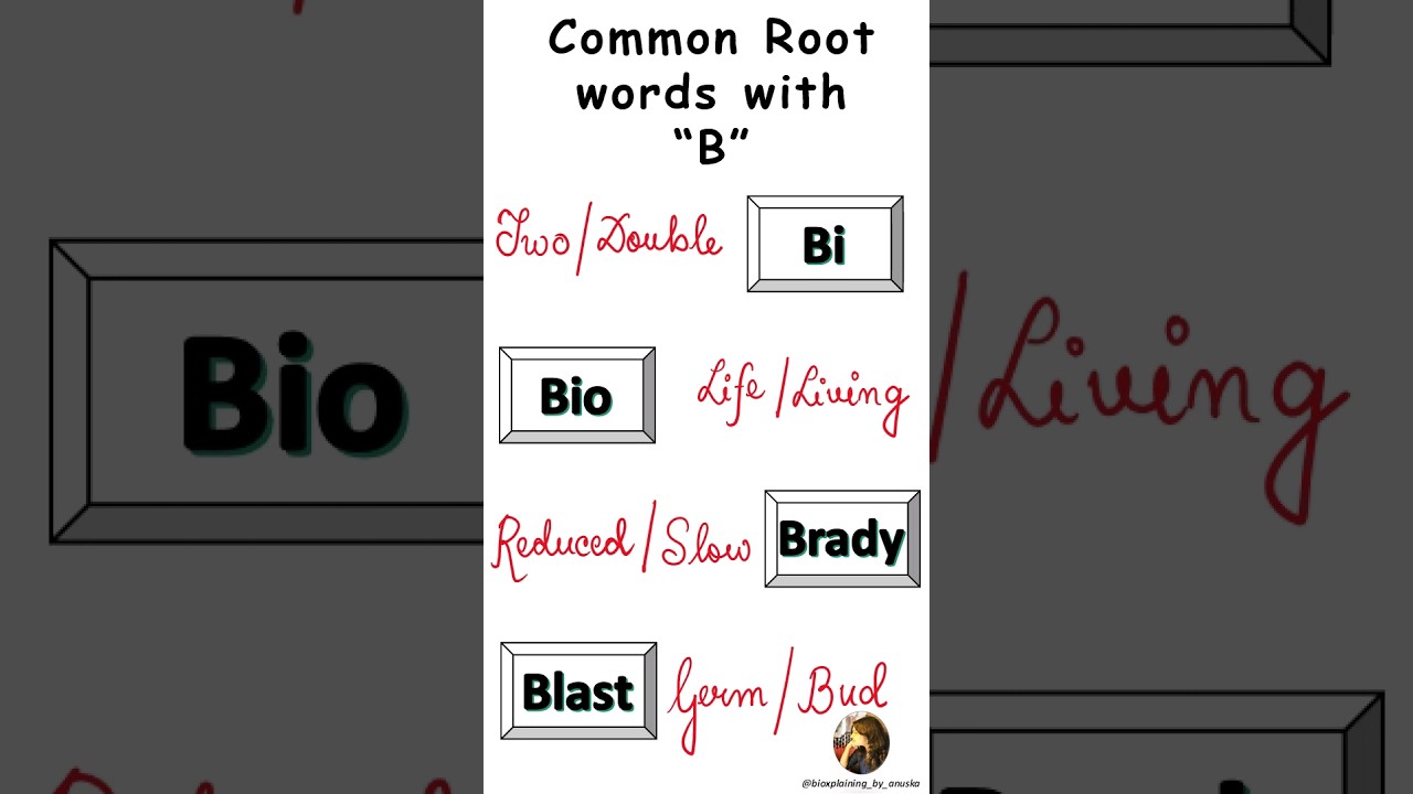 Common Root Words with 'B' in Biology 