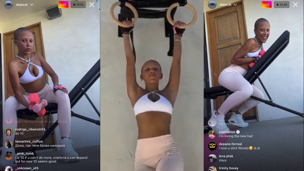 Doja Cat | Working Out | Instagram Live (Aug 6, 2022)