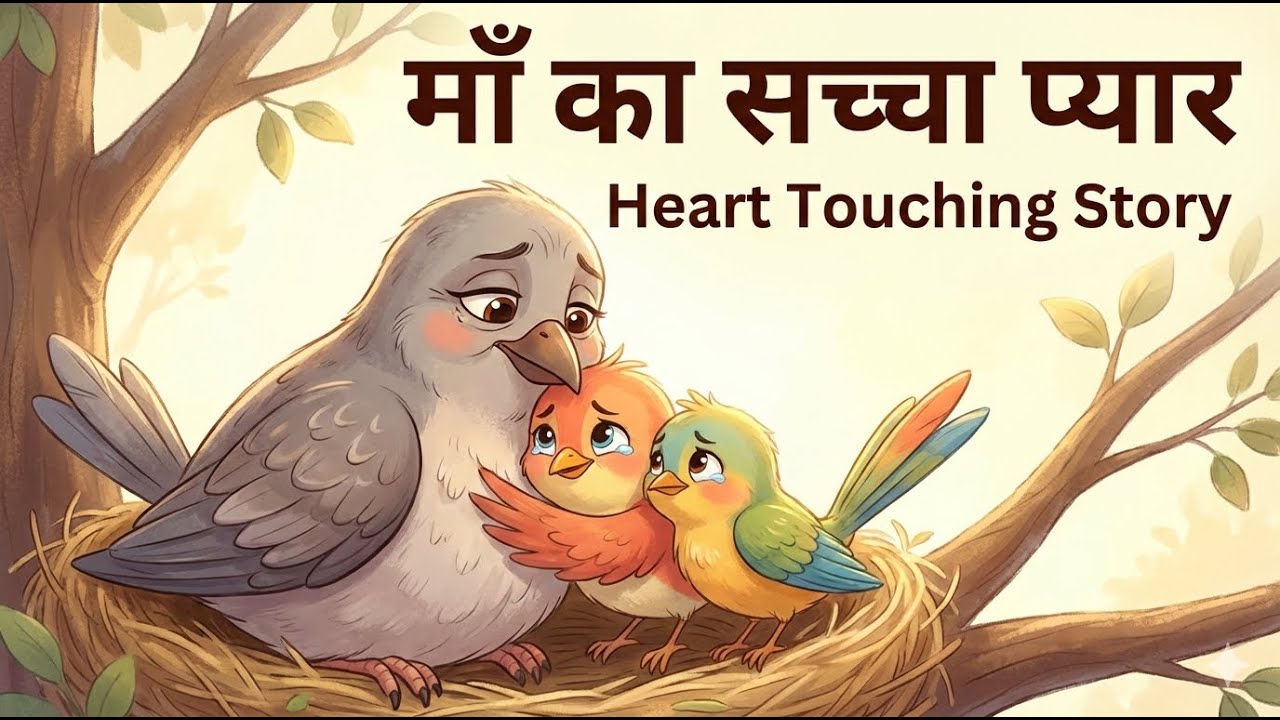 माँ का सच्चा प्यार: चिड़िया और उसके दो बच्चे 🐦💔 | Emotional Moral Story for Kids