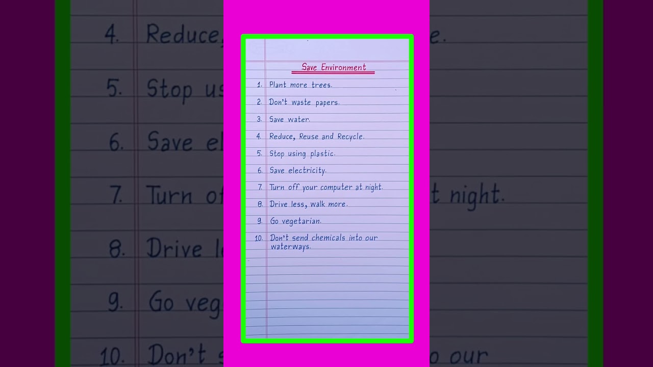 10 effective ways to save the environment || How to protect our environment || save environment