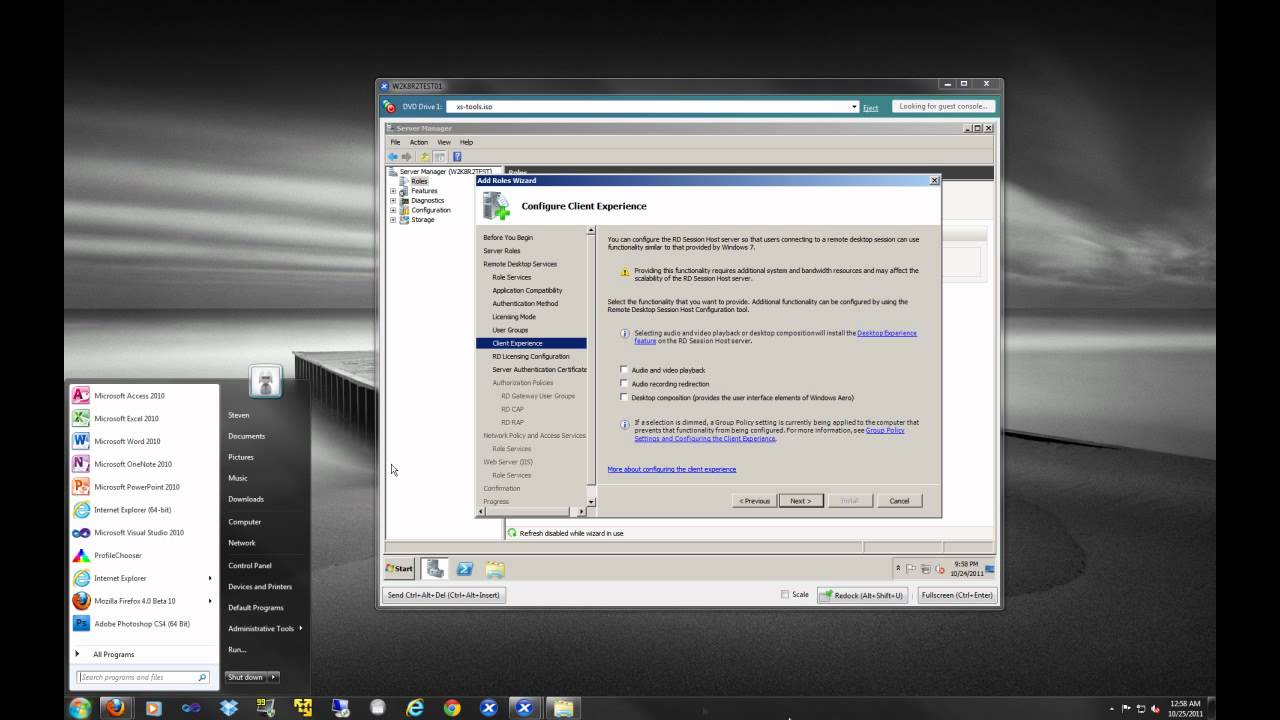 Installing RDS, Managing Licenses, and Configuring RemoteApps  - Part 1