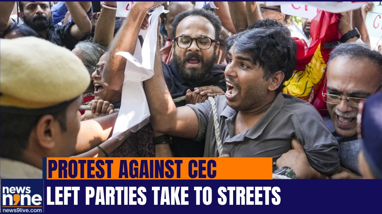 LIVE: Left Parties & Civil Society Groups Protest Against CEC Gyanesh Kumar | Delhi | News9