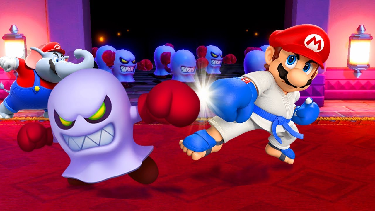 Mario  Party Series - Knock Out Minigames - Mario vs Yoshi vs Luigi vs Waluigi