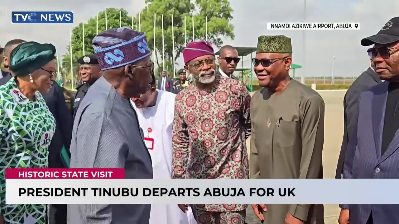 Президент Тинубу покинул Абуджу для двухдневного государственного визита в Великобританию.