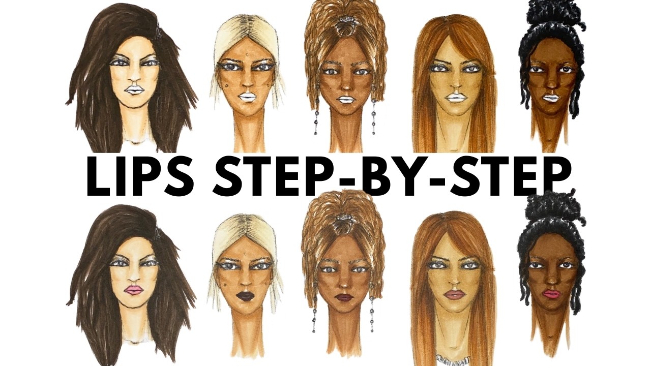How To Render Perfect Lips with my Top 5 Copic Sketch Markers | Tutorial