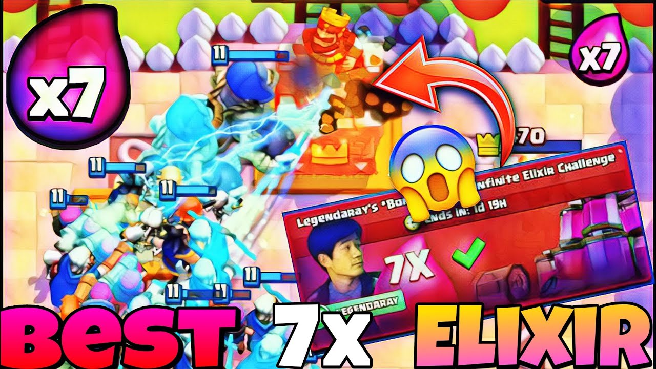 BEAT ANY DECK 7&times; INFINITY ELIXIR CHALLENGE in CLASH ROYALE || CLASwithSPARKY