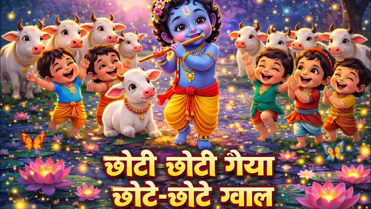 छोटी छोटी गैया - Choti Choti Gaiya Chote Chote Gwal | Krishna Bal Leela | Little Krishna Song