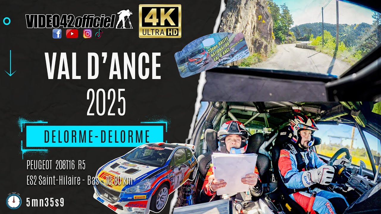rallye val d'ance 2025 -  Peugeot 208T16 Delorme-Delorme par video42officiel
