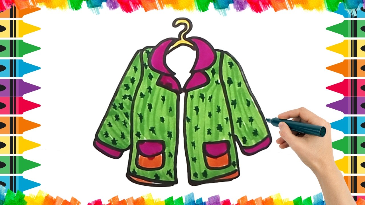 How To Draw Cute Dress Drawing, Painting & Coloring For Kids and Toddlers_ Child Art 🐋🌈🎨