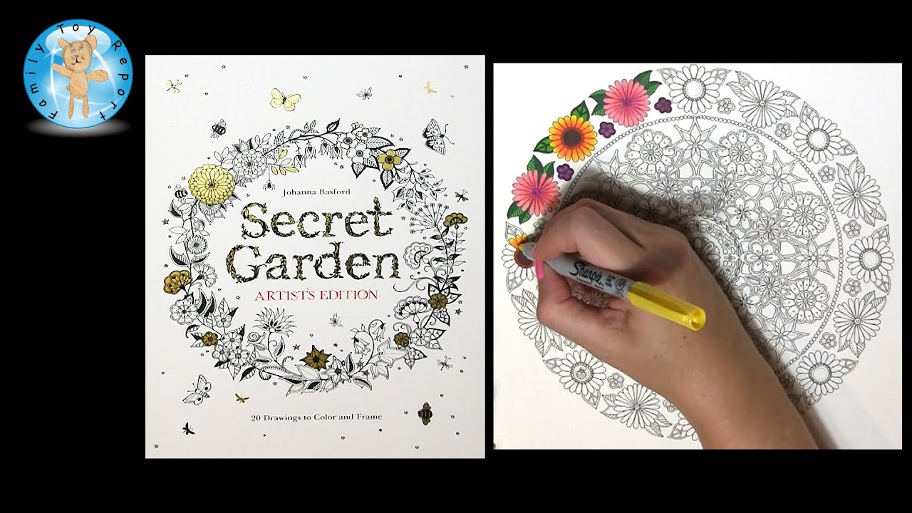 Secret Garden Artist's Edition by Johanna Basford Adult Coloring Book Flowers - Family Toy Report
