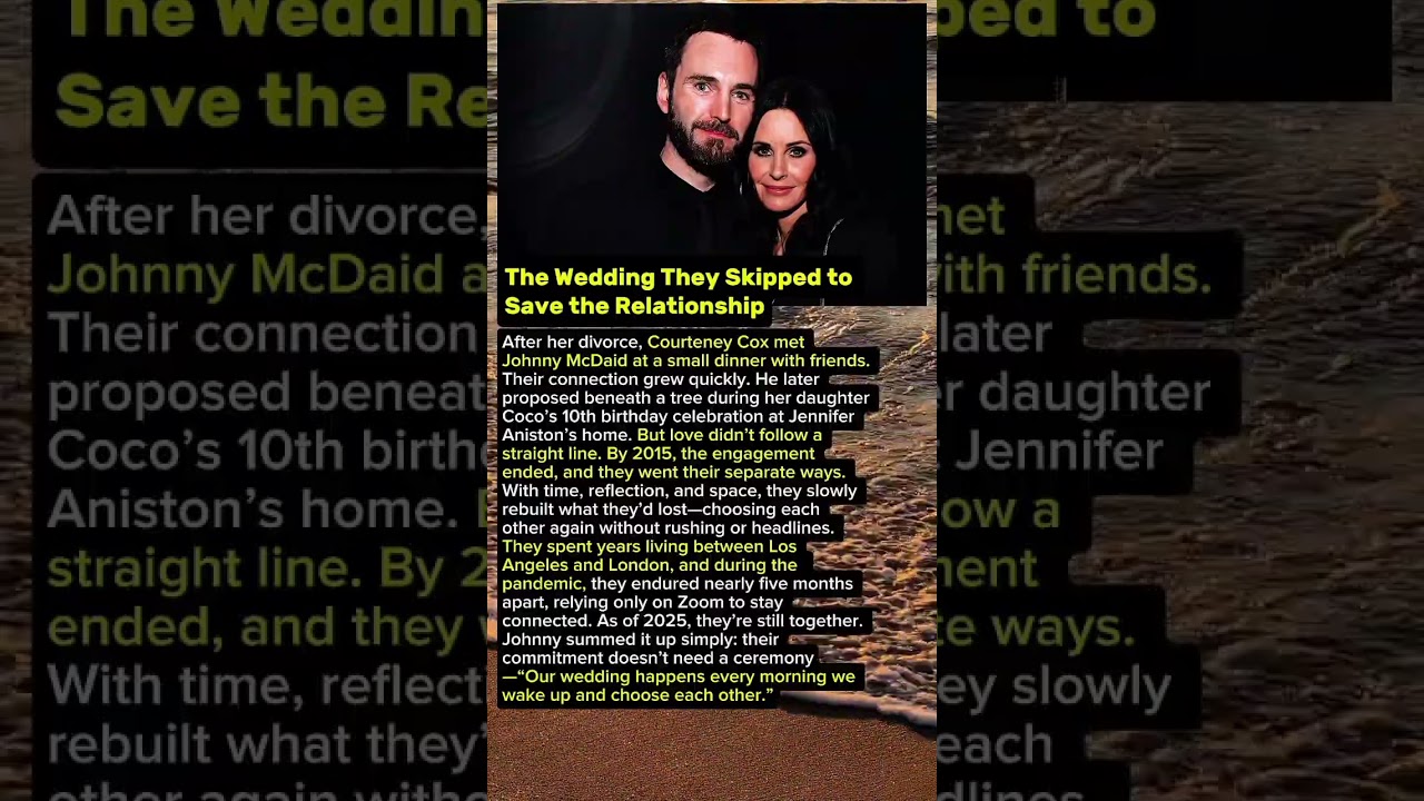 The Wedding They Skipped to Save the Relationship. Courteney Cox and Johnny McDaid. #shorts