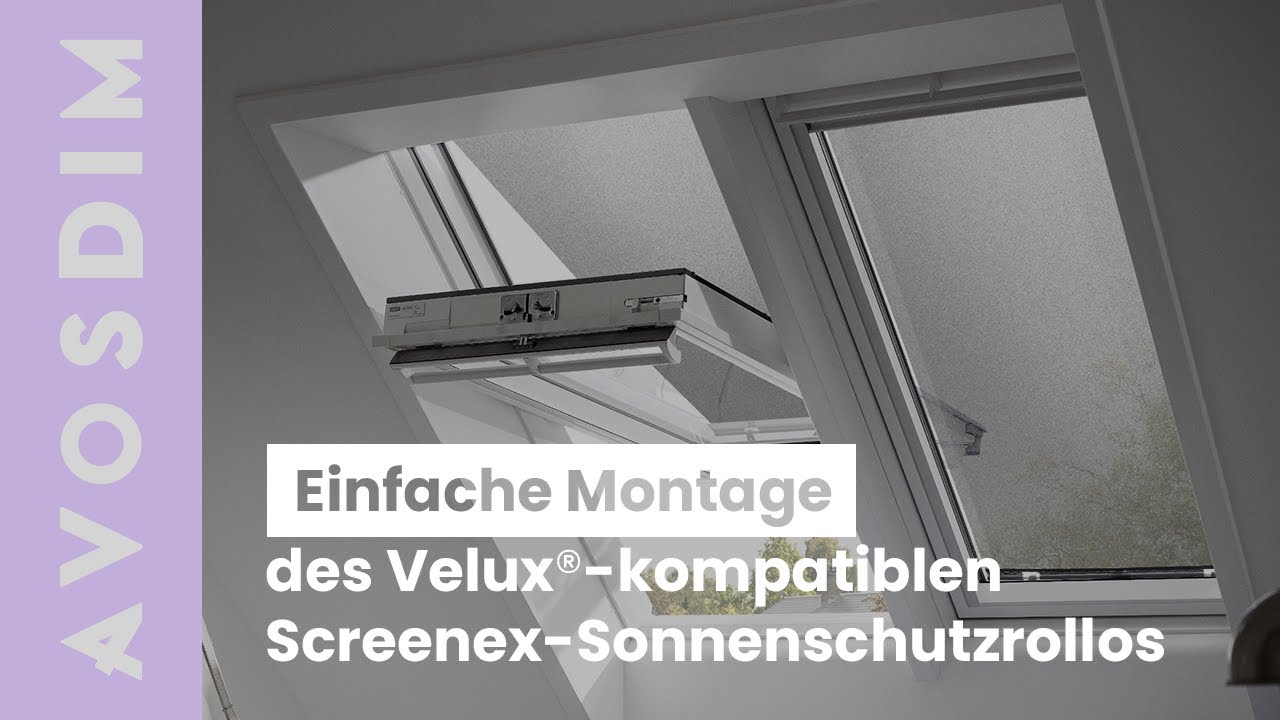 Installation eines Velux®-kompatiblen Screen-Sonnenschutzrollos für außen
