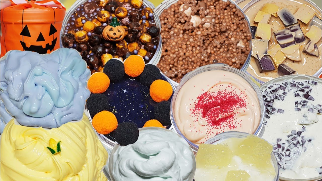 인생 슬라임마켓! 🎃 청키슬라임 10가지 134000원 리뷰 ❤ | 슬라임리뷰 | 카초프 허쿠초 비비빅크런키 허니빵빠레 설리반캔디 명란마요 단호한쪼꼬 솜사탕 옥수구르미 | 뿌직