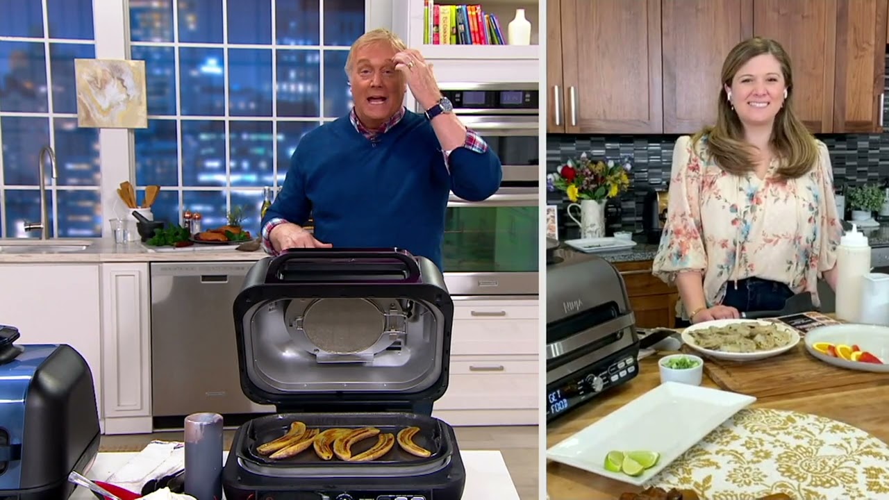 Ninja Foodi XL Pro 9-in-1 Smart Grill w/ Griddle, Kebabs & Air Frying on QVC