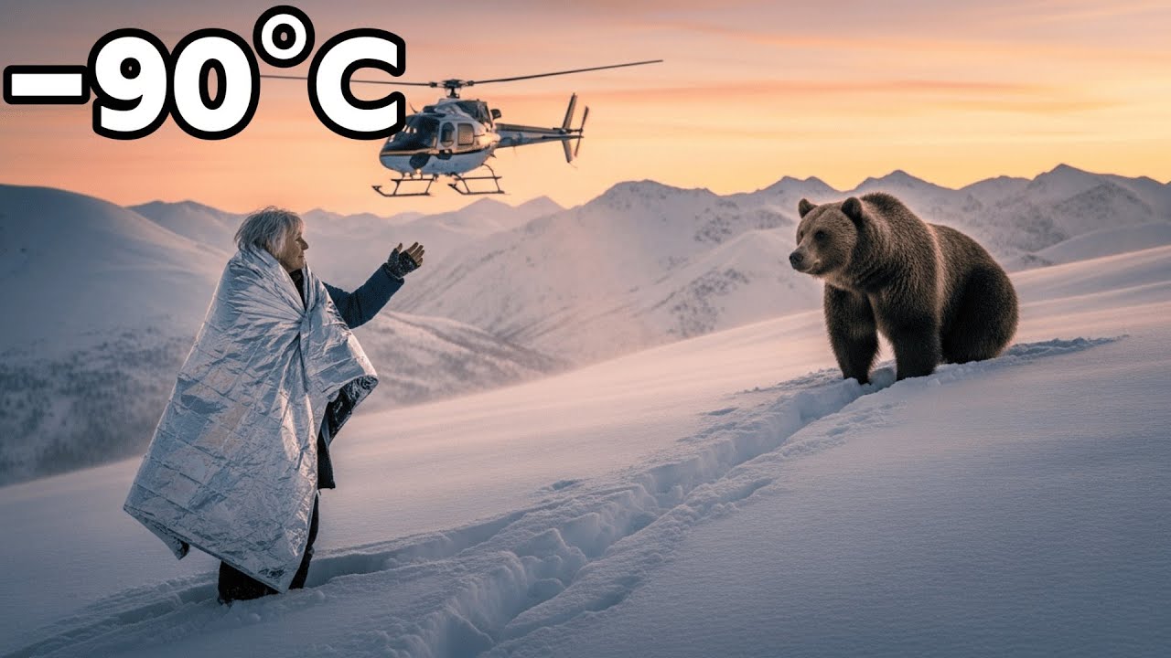 She Survived at -90°C on a Mountain with a bear — When the Rescue Helicopter Came She Couldn't Leave