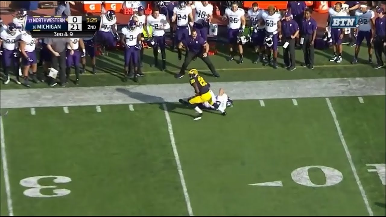 2015: Michigan 38 Northwestern 0