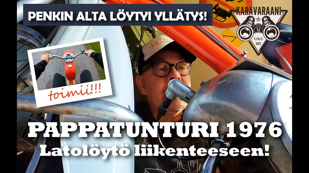 Penkin alta löytyi yllätys! 40 vuotta ajamatta ollut Pappa Tunturi. Latolöytö liikenteeseen.