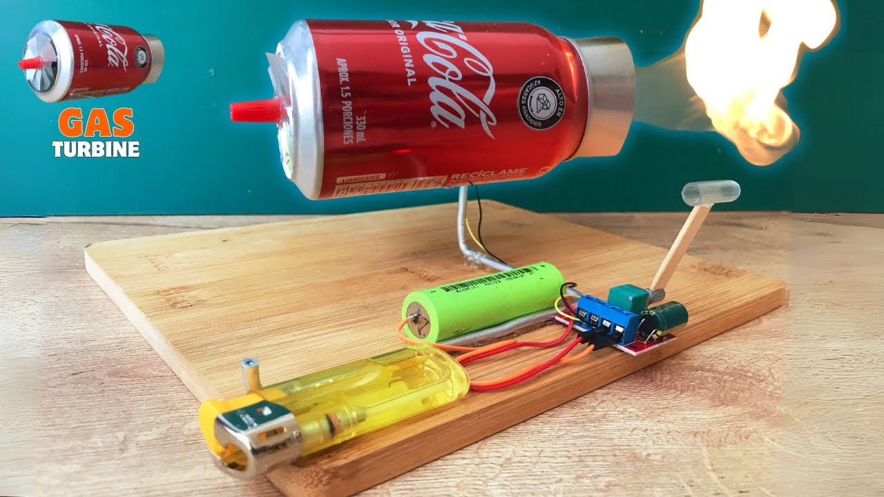 Cómo Hacer Una TURBINA DE GAS Usando Latas de Refresco l DIY CLH