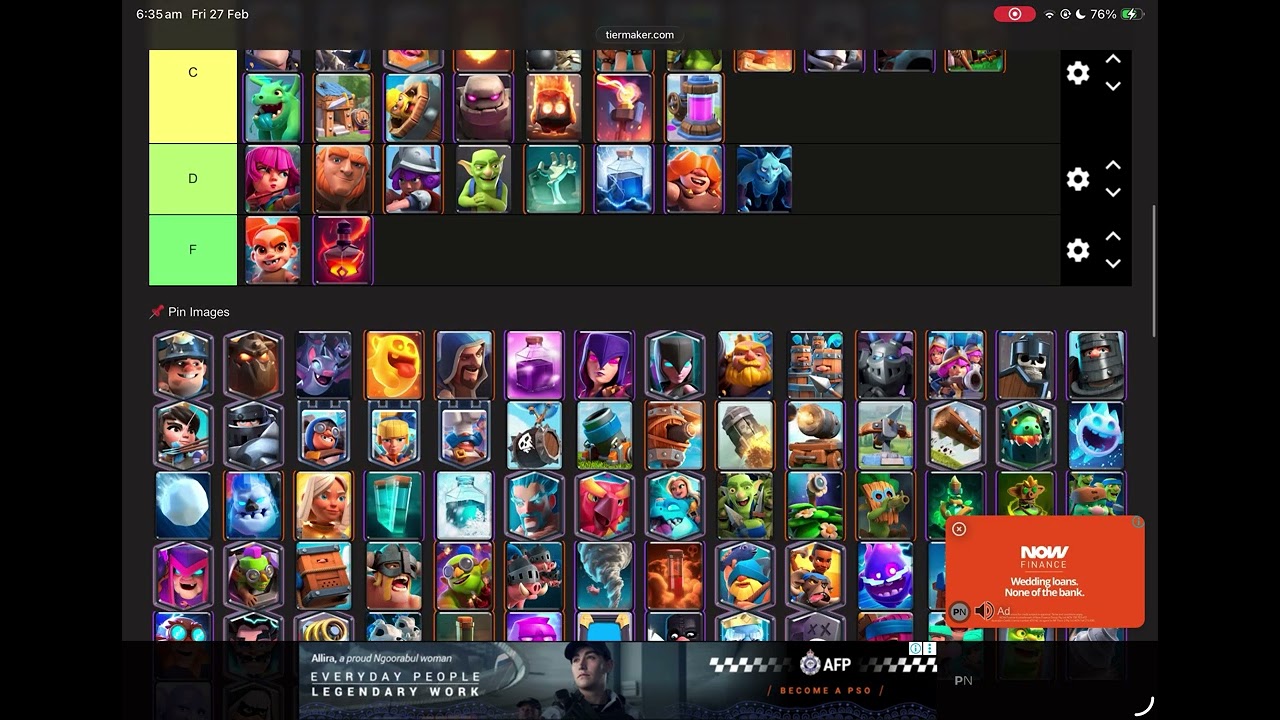 Clash royale tier list