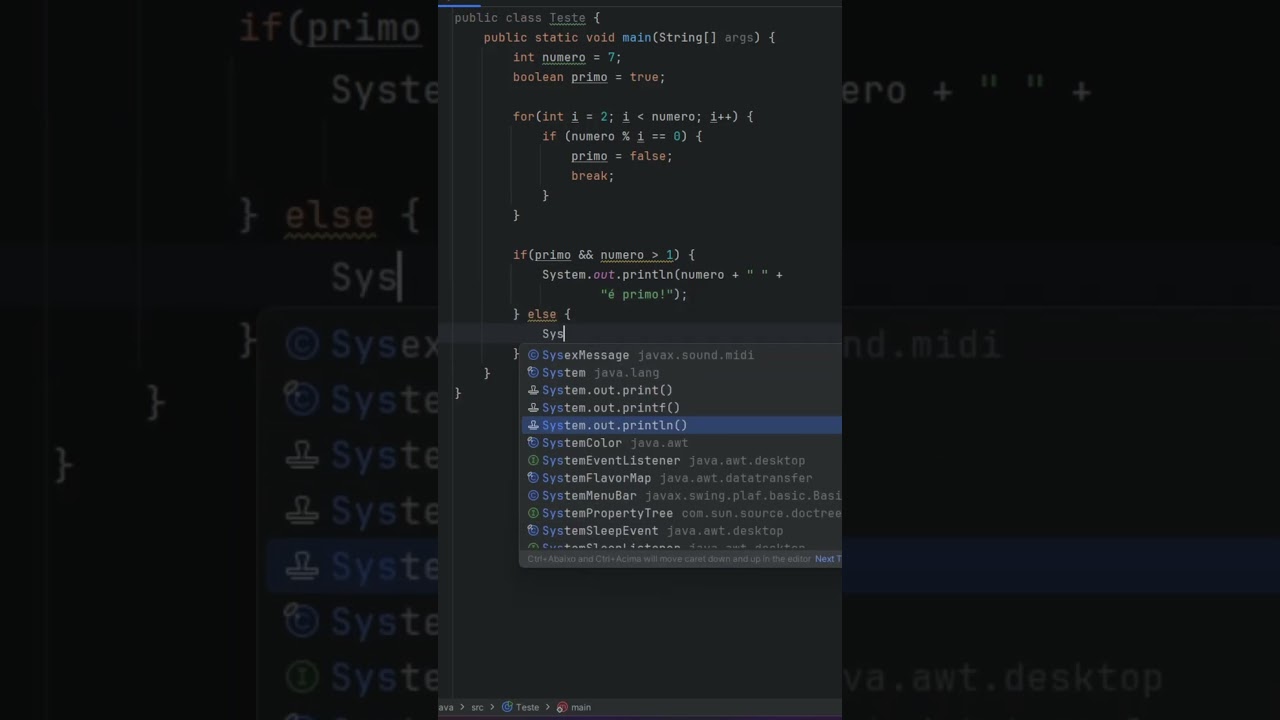 Esse n&uacute;mero &eacute; primo? Descubra com Java em segundos!