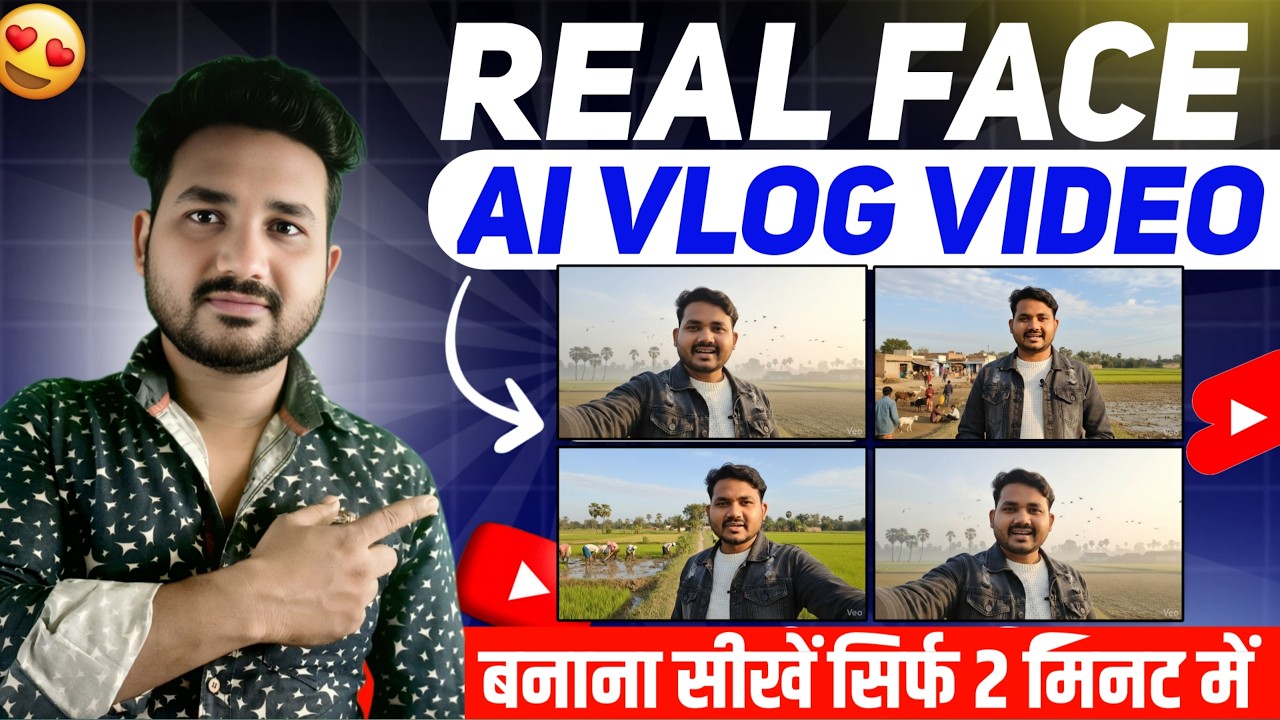 Ai Se Real Face Vlog Kaise Banaye || Realistic Ai Volg Video Tutorial in Hindi