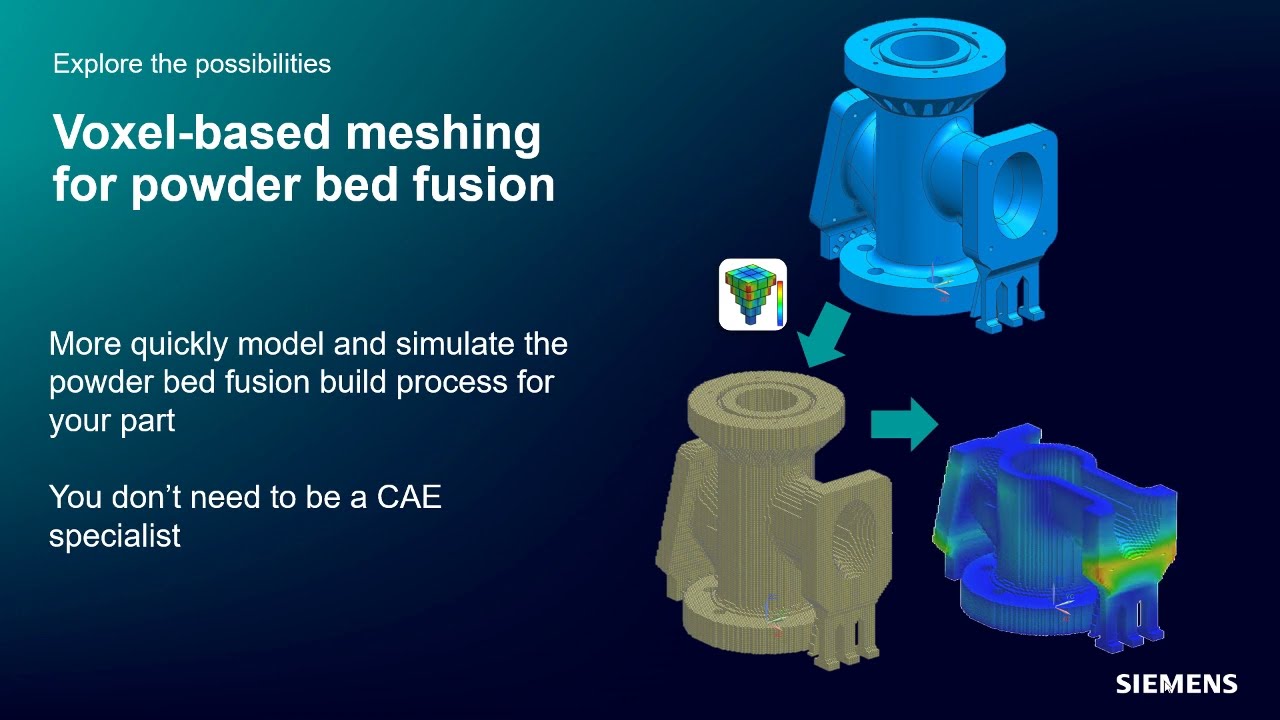 Simcenter 3D | Voxel-based meshing for powder bed fusion